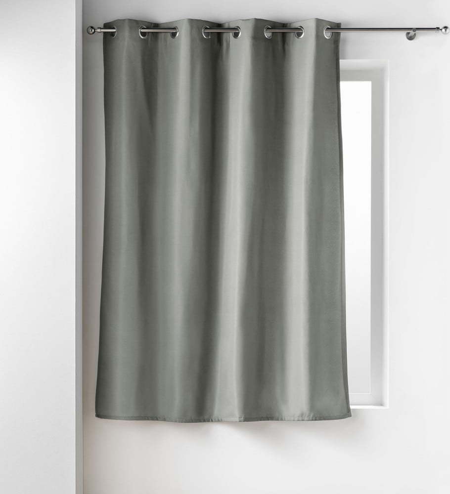 Šedý termo závěs z mikrovlákna 135x180 cm Micropolar – douceur d'intérieur