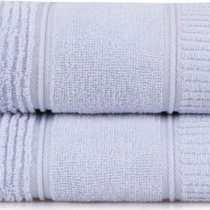 Světle modré froté bavlněné ručníky v sadě 2 ks 50x90 cm Daniela – Foutastic