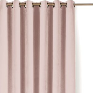 Světle růžový sametový dimout závěs 265x300 cm Velto – Filumi