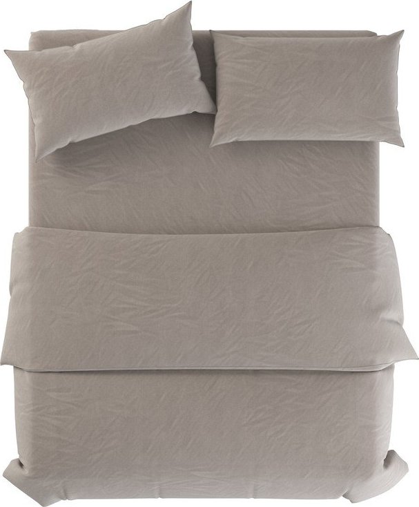 Světle šedé/taupe lněné povlečení na jednolůžko 135x200 cm Natural – Native Natural