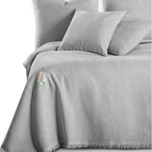 Světle šedý přehoz z žinylky 220x240 cm Talo – Filumi