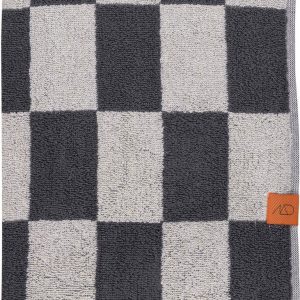 Antracitová/béžová froté osuška z bio bavlny 70x133 cm Retro – Mette Ditmer Denmark