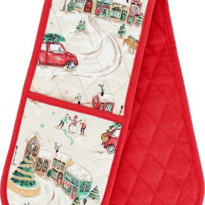 Bavlněná dvojitá kuchyňská chňapka Christmas Town – Catherine Lansfield