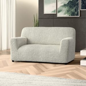 Bielastické potahy COSTINA smetanová dvojkřeslo (š. 120 - 160 cm)