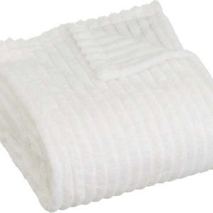 Bílá deka z mikroplyše 130x160 cm Fur Velvet – Casa Selección