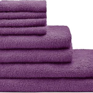 Fialové rychleschnoucí/froté bavlněné ručníky a osušky v sadě 8 ks Quick Dry – Catherine Lansfield