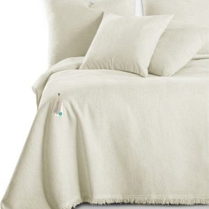 Krémový přehoz z žinylky 220x240 cm Talo – Filumi