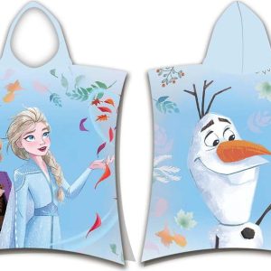 Modré froté dětské pončo Frozen 2 – Jerry Fabrics