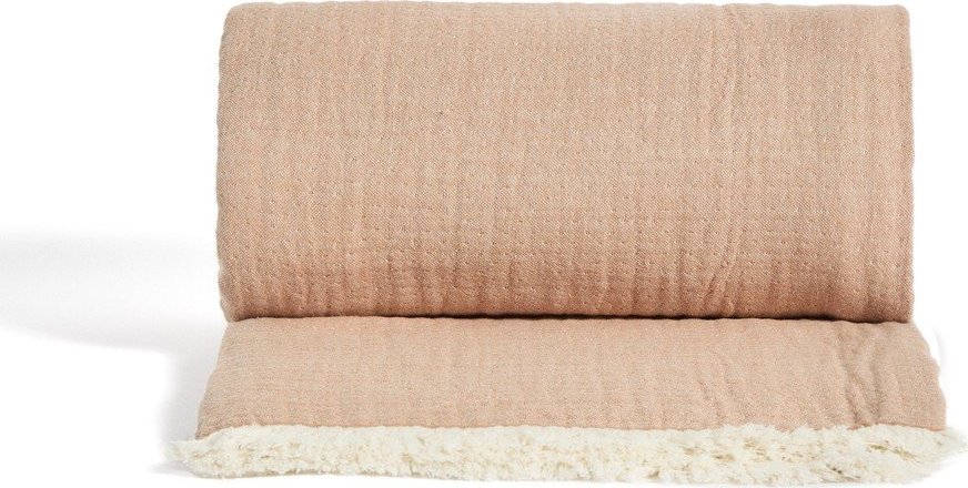 Mušelínová dětská deka v lososové barvě 130x170 cm Nafine – Kave Home