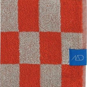 Oranžové/béžové froté ručníky v sadě 2 ks z bio bavlny 40x55 cm Retro – Mette Ditmer Denmark