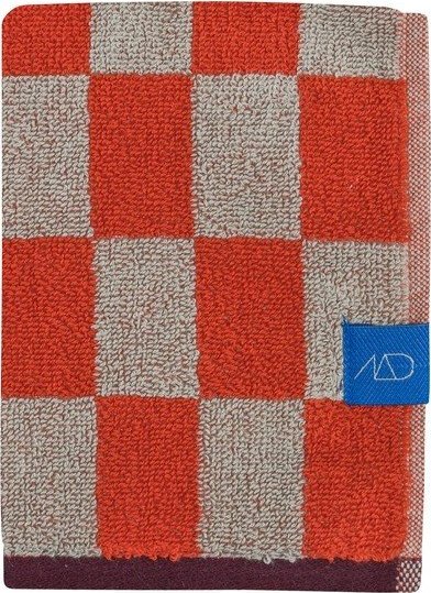 Oranžové/béžové froté ručníky v sadě 2 ks z bio bavlny 40x55 cm Retro – Mette Ditmer Denmark