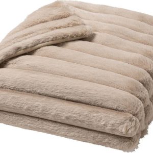 Světle hnědá deka z mikroplyše 180x220 cm Boudoir – douceur d'intérieur