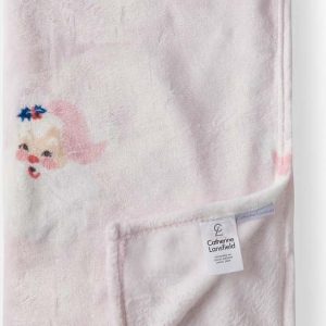 Světle růžová deka s vánočním motivem z mikroplyše 130x170 cm Vintage Christmas Santa – Catherine Lansfield