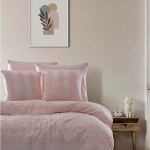 Světle růžové damaškové povlečení na dvoulůžko 200x200 cm Max Yollu – Mijolnir