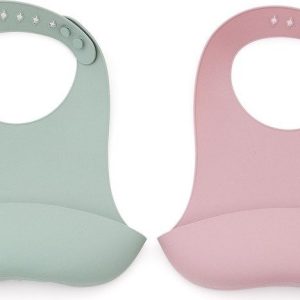 Světle růžové/tyrkysové bryndáky v sadě 2 ks Lili – Kave Home