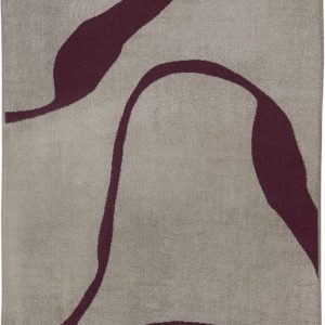 Vínová/šedobéžová froté osuška z bio bavlny 70x133 cm Nova Arte – Mette Ditmer Denmark