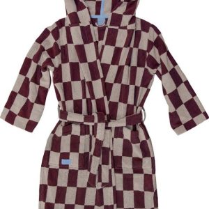 Vínový bavlněný župan velikost S/M Retro – Mette Ditmer Denmark