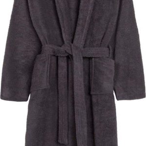 Antracitový bavlněný župan velikost XL/XXL Terry – HIP