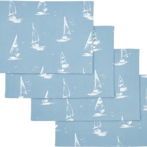 Bavlněná prostírání v sadě 4 ks 30x46 cm Salcombe Boats – Catherine Lansfield