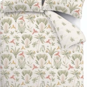 Béžové povlečení na dvoulůžko 200x200 cm Paradiso Palm – Catherine Lansfield