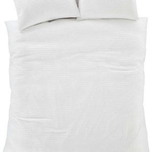 Bílé povlečení na dvoulůžko 200x200 cm Muscat Waffle – Pineapple Elephant