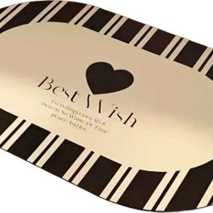 Černá/krémová koupelnová předložka 60x100 cm Best Wish – Foutastic