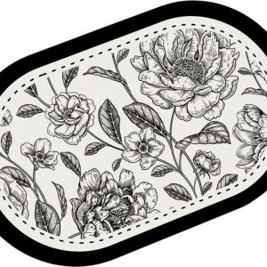 Černobílá koupelnová předložka 60x100 cm Rasse – Foutastic