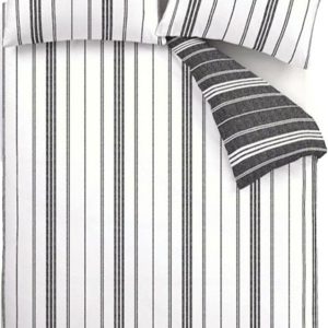 Černobílé povlečení na jednolůžko 135x200 cm Harbour Stripe – Catherine Lansfield