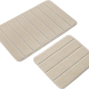 Krémové koupelnové předložky v sadě 2 ks 50x80 cm Yeni Cizgli – Foutastic