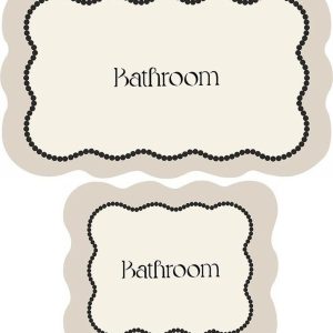 Krémové koupelnové předložky v sadě 2 ks 60x100 cm Bounde – Foutastic