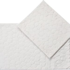 Krémové koupelnové předložky v sadě 2 ks 60x100 cm Rabbit – Foutastic