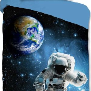 Modré bavlněné dětské povlečení na jednolůžko 140x200 cm Astronaut – Good Morning