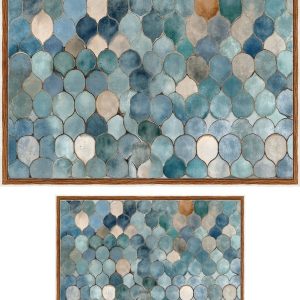 Modré koupelnové předložky v sadě 2 ks 60x100 cm – Foutastic