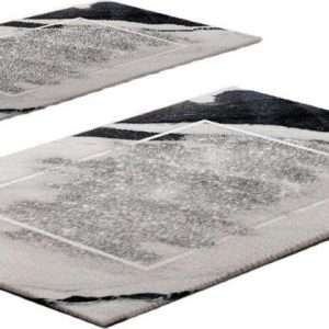 Šedobéžové koupelnové předložky v sadě 2 ks 60x100 cm CT – Foutastic