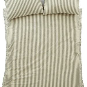 Zelené povlečení na jednolůžko 135x200 cm Cotton Rich Woven Stripe – Pineapple Elephant