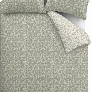 Zelené 3dílné povlečení na dvoulůžko/prodloužené z bavlněného perkálu 230x220 cm Shadow Leaves – Bianca