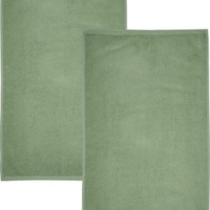 Zelené rychleschnoucí/froté bavlněné osušky v sadě 2 ks 90x140 cm Quick Dry – Catherine Lansfield