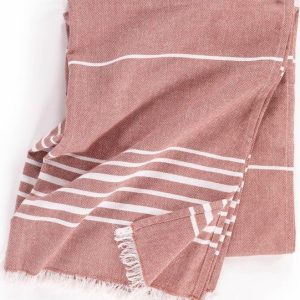 Bavlněná deka v terakotové barvě 150x200 cm Solene – Tiseco Home Studio