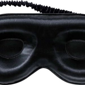 Černá hedvábná maska na spaní Contour Black – slip