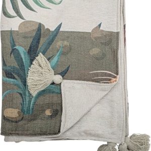 Zelená deka 130x155 cm Peacock – Bloomingville