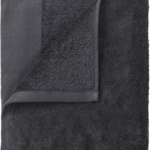 Antracitové froté ručníky v sadě 2 ks z bio bavlny 30x50 cm Riva – Blomus