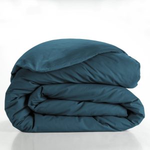 Bavlněný povlak na peřinu na dvoulůžko/prodloužený v petrolejové barvě 240x220 cm Lina – douceur d'intérieur