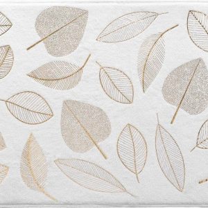 Bílá textilní koupelnová předložka 45x75 cm Joya – douceur d'intérieur