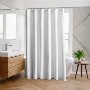 Bílý závěs z mikrovlákna 180x200 cm Baltic – douceur d'intérieur