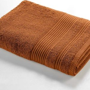 Froté bavlněná osuška v terakotové barvě 70x130 cm Tendresse – douceur d'intérieur