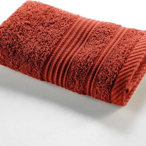 Froté bavlněný ručník v cihlové barvě 30x50 cm Tendresse – douceur d'intérieur