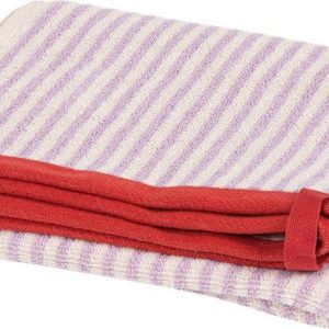 Froté bavlněný ručník v levandulové barvě/krémový 50x80 cm Gobo – noo.ma