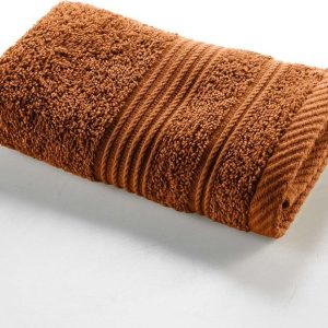 Froté bavlněný ručník v terakotové barvě 30x50 cm Tendresse – douceur d'intérieur