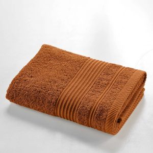 Froté bavlněný ručník v terakotové barvě 50x90 cm Tendresse – douceur d'intérieur
