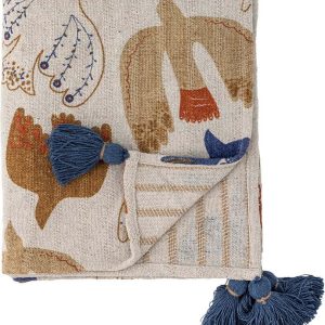 Hnědá deka z recyklované bavlny 130x160 cm Anniversary – Bloomingville